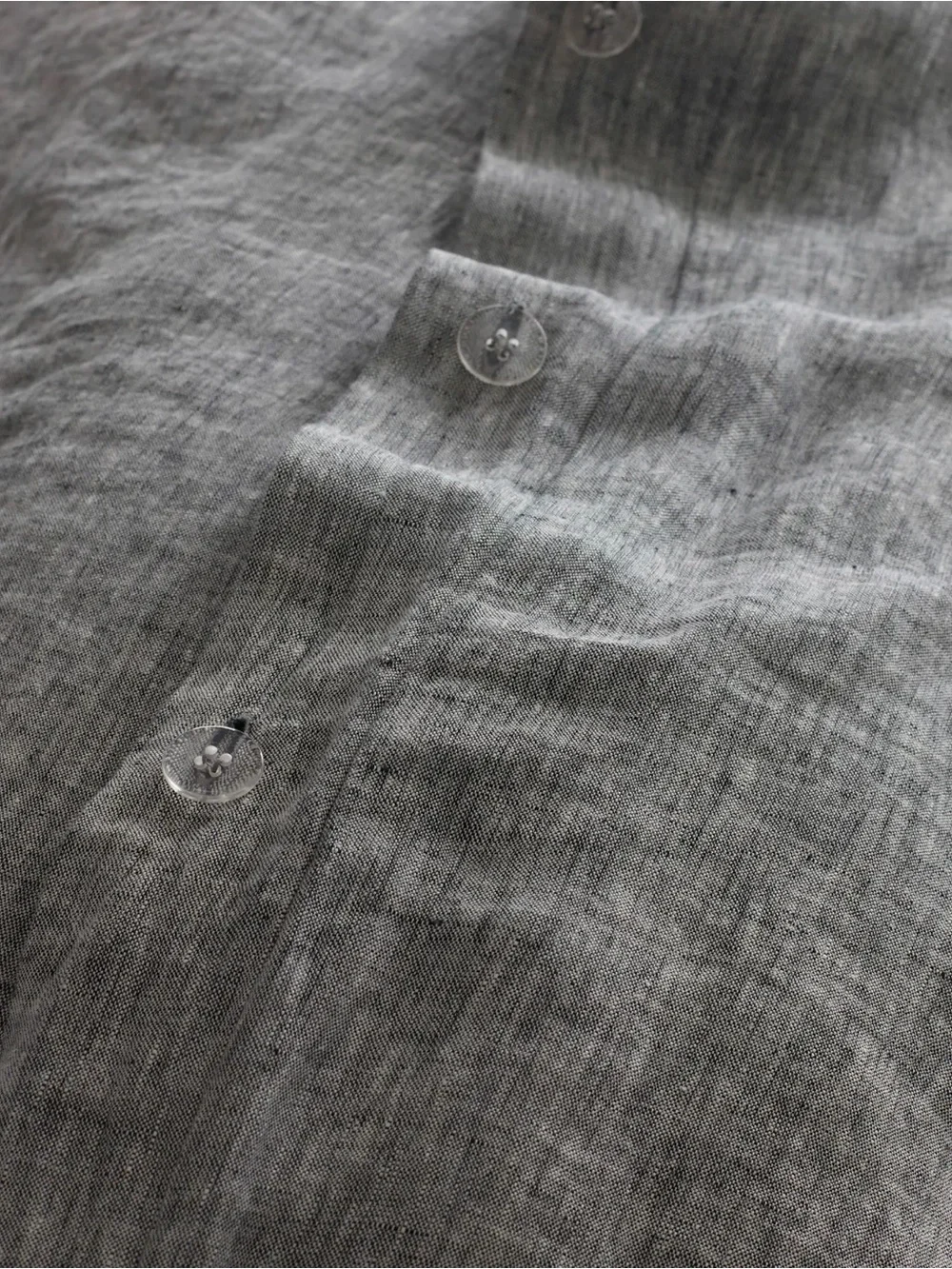 Quince NWOT European Linen Duvet Cover Set in Charcoal Chambray King/Cal King
